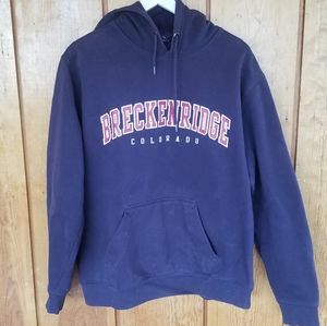 "BRECKENRIDGE COLORADO" Blue Hoodie Marsupial Pkt